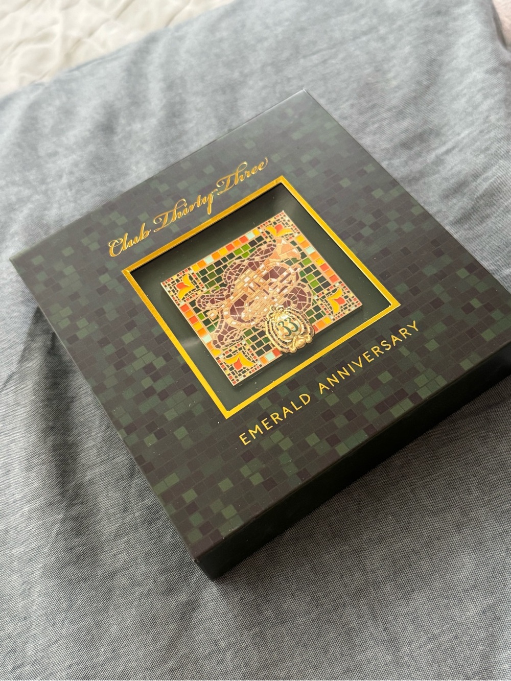 Authentic Disneyland Club 33 Emerald Anniversary Mosaic Pin